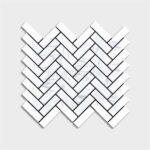 Herringbone Carrara White mosaic (1)