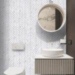 Herringbone Carrara White mosaic (8)