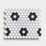 Hex Floral Balck & White mosaic (1)