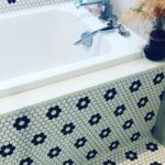 Hex Floral Black & White mosaic (10)