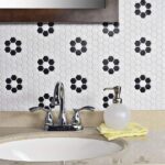 Hex Floral Black & White mosaic (12)