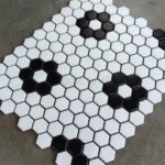 Hex Floral Black & White mosaic (2)