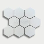 Hexagon Matt White Mosaic (1)