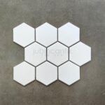 Hexagon Matt White Mosaic (9)