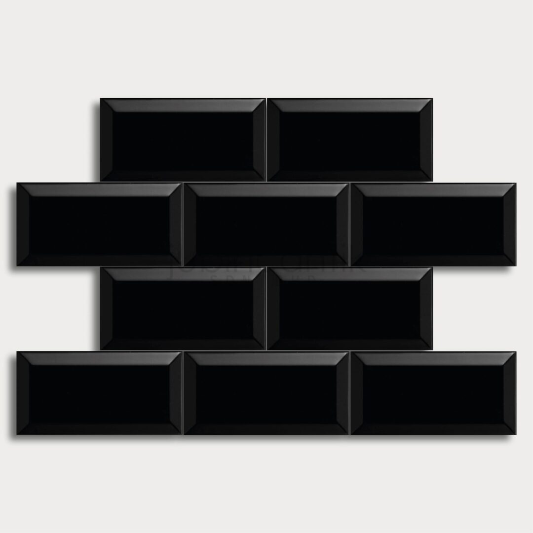 Subway Tile - Black Bevel 100x200 (1)