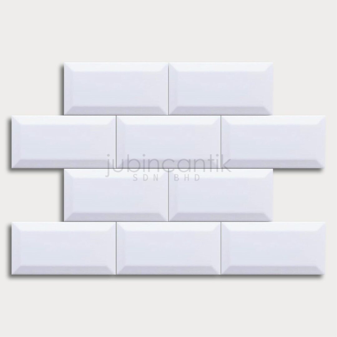 Subway Tile - White Bevel 100 x 200 (1)