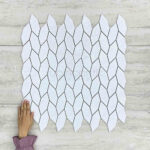 Hex Leaf XL White Mosaic (2)