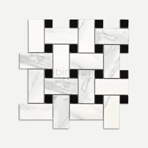 Basketweave XL Carrara Mosaic (1)