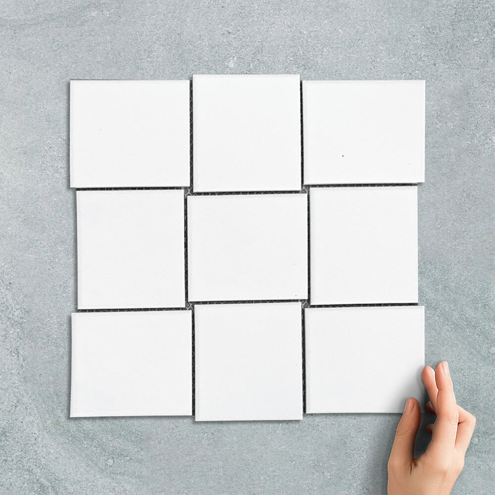 BASKETWEAVE WHITE - MOSAIC
