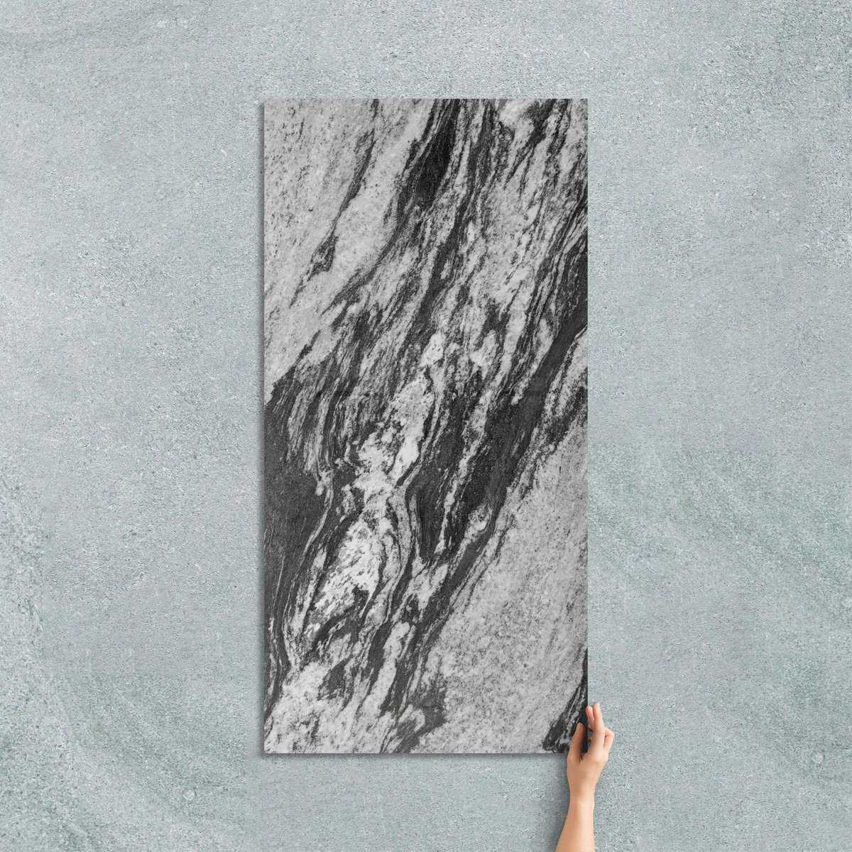 SILVER BLACK GRANITE - MARBLE LOOK TILE